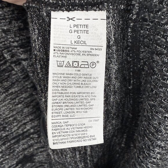 GAP Softspun full-zip hoodie in marled black star print - Picture 8 of 8
